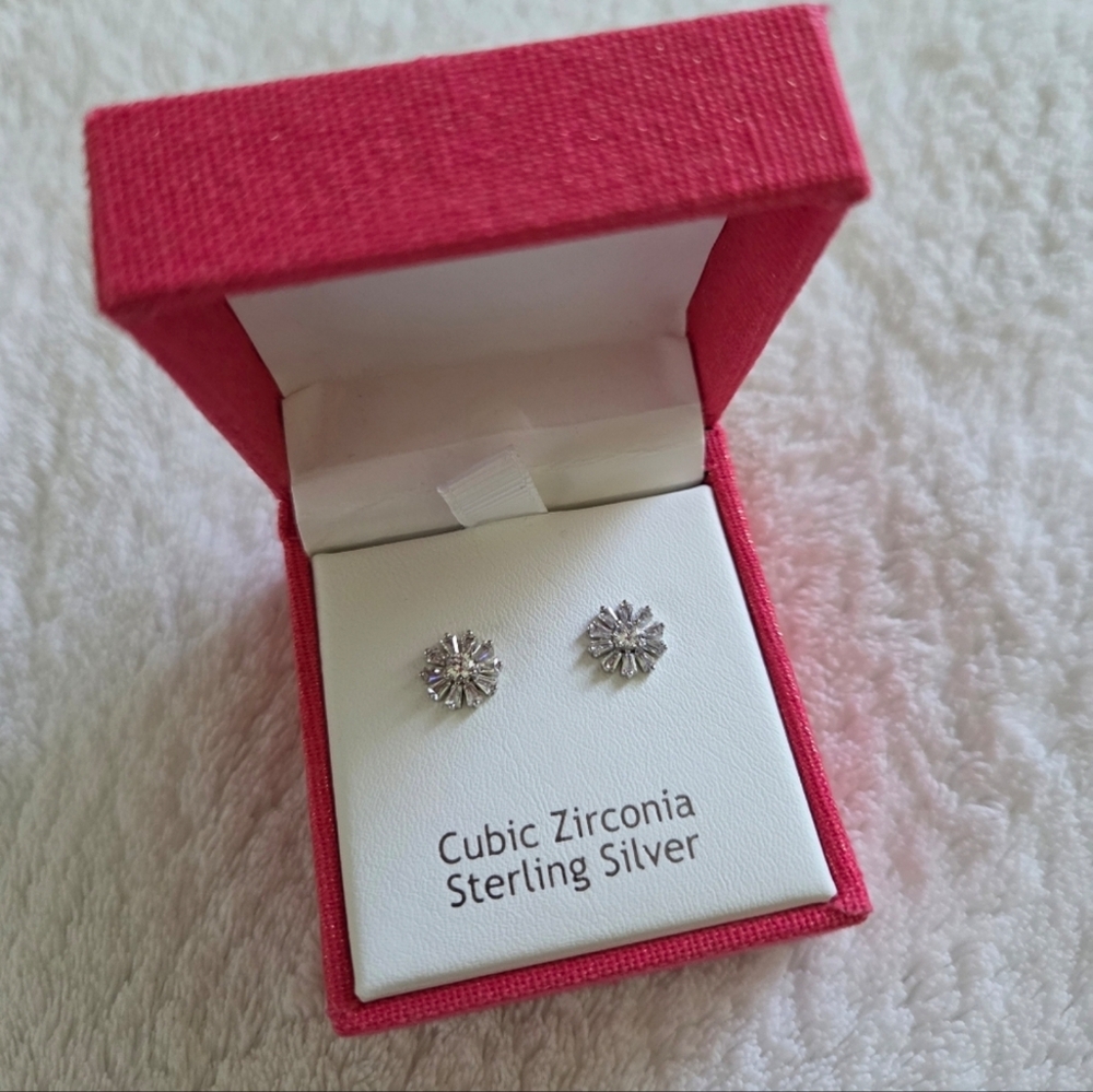 New!!! Rachal Ashwell ✨️ Cubic Zirconia Sterling Silver Stud Earrings